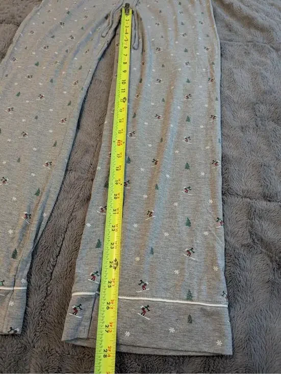 Cupcakes & Cashmere Apres Ski Two Piece Long Pajama Set Gray Size Small/P - Picture 5 of 9